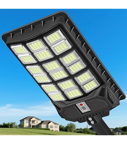 Willmind Solar Street Light Outdoor: LED Garage Lights, 1200W